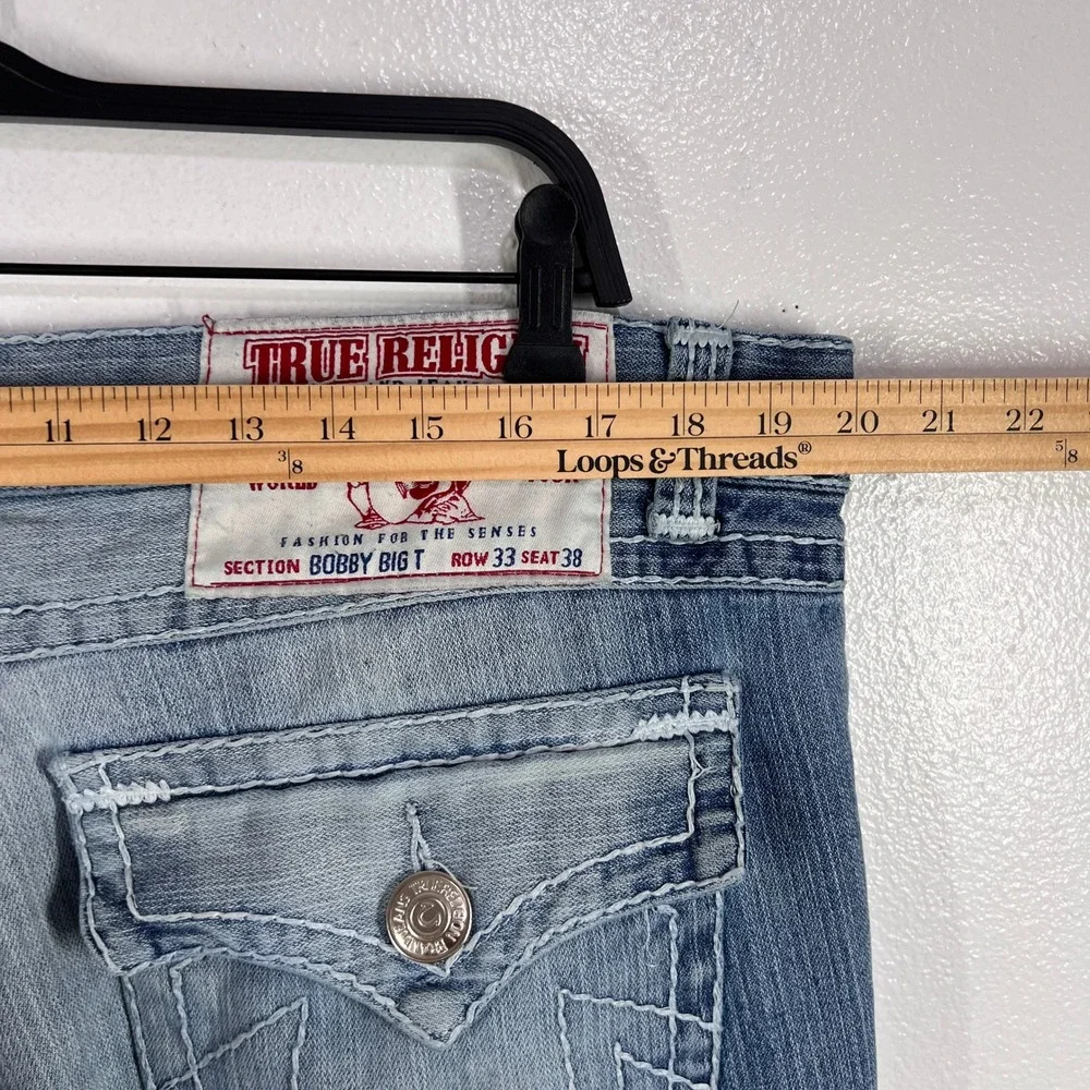 Vintage Y2K True Religion Bobby Big‎ T Jeans Men's 38 USA Made World Tour Denim